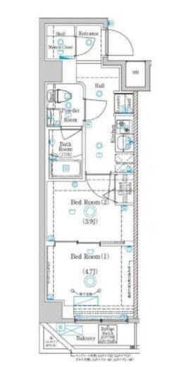 ガリシア目黒大岡山 5階 間取り図