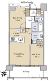 シティハウス西小山 7階 間取り図