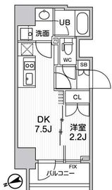 シーズンフラッツ浅草言問通り 304 間取り図