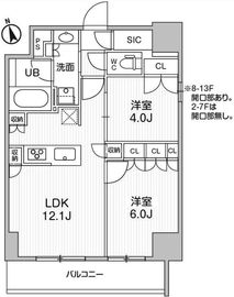 シーズンフラッツ浅草言問通り 501 間取り図
