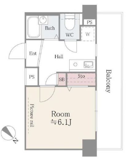 アルテーヌ新横浜 1022 間取り図