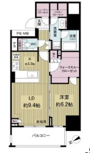 リビオレゾン浅草橋 4階 間取り図