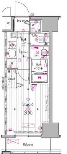 ガーラ・ステーション横濱関内 7階 間取り図