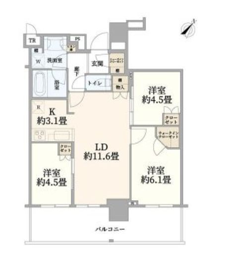 ブリリア有明シティタワー 4階 間取り図