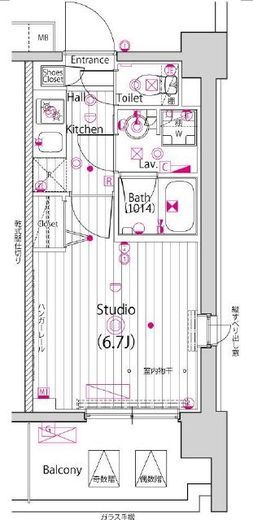 ガーラ・プライム横濱関内 7階 間取り図