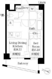 343 RESIDENCE SHINAGAWA (343レジデンス品川) 202 間取り図