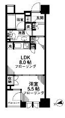 シティハウス東京新橋 6階 間取り図