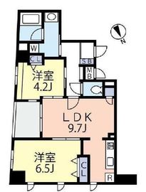 グランヴァンデュヴェール東京 9階 間取り図