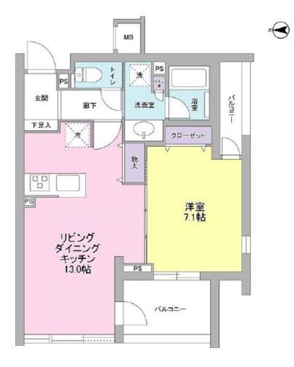 デュエット北千住マキア 304 間取り図