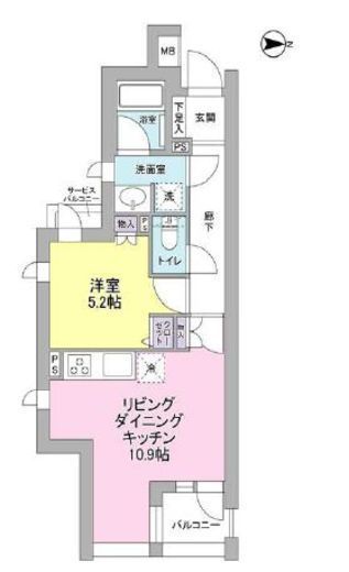 デュエット北千住マキア 409 間取り図