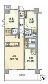 プラウドシティ小竹向原 3階 間取り図