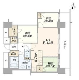 プラウドタワー練馬 21階 間取り図