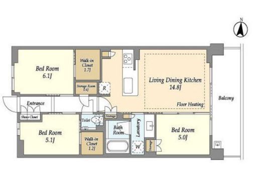 ドゥーエ町屋 413 間取り図