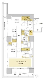 HARUMI FLAG SUN VILLAGE (晴海フラッグ サンヴィレッジ) 8階 間取り図