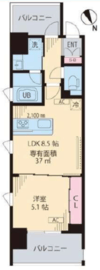 ビイルーム立川 905 間取り図