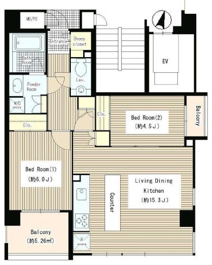 ルマ上用賀 304 間取り図