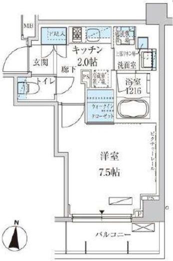 パークアクシス池上 104 間取り図