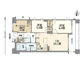 グローリオ田園調布 6階 間取り図