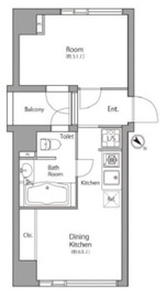 ローズハウス麻布十番 302 間取り図