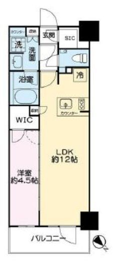 デュオステージ関内Ⅱ 2階 間取り図