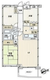 東急ドエル・アルス元代々木 3階 間取り図