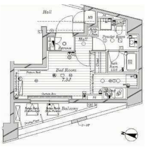 メインステージ中目黒 8階 間取り図