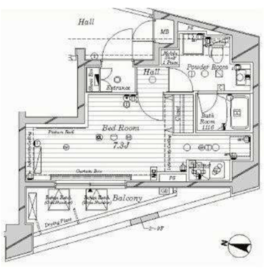 メインステージ中目黒 8階 間取り図