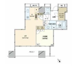 パークコート山下公園 8階 間取り図