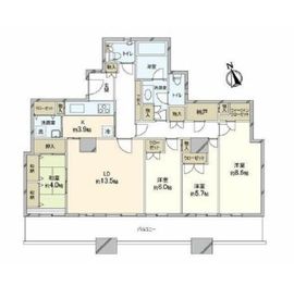 西早稲田パークタワー 18階 間取り図