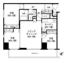 ハウス桃李 4階 間取り図
