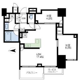 ブリリアタワー上野池之端 7階 間取り図