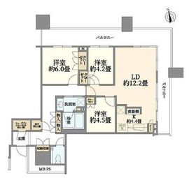 パークタワー新川崎 32階 間取り図
