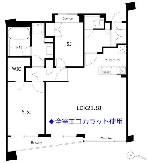 パークホームズ目黒ザレジデンス 10階 間取り図