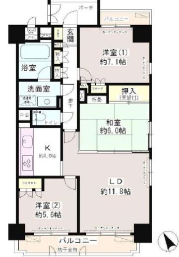 リーラ文京本駒込 10階 間取り図