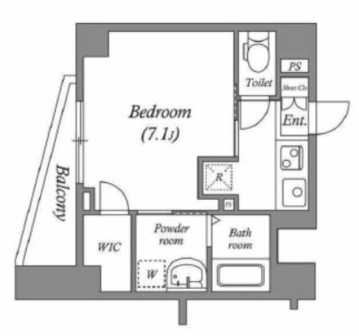 ルクレ板橋 704 間取り図