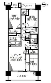 東京フロンティアシティ パーク&パークス 8階 間取り図