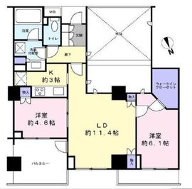 プラウド恵比寿 2階 間取り図