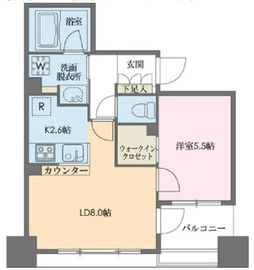 ドゥーエ新川 402 間取り図