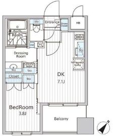 ビエラコート日本橋久松町 1104 間取り図