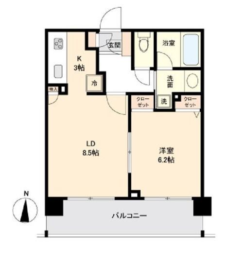 カッシア新高円寺 701 間取り図