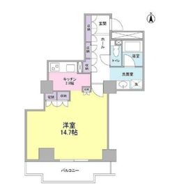 文京グリーンコートビュータワー本駒込 B908 間取り図