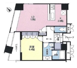 新宿アインスタワー 22階 間取り図