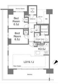 HARUMI FLAG SUN VILLAGE (晴海フラッグ サンヴィレッジ) 15階 間取り図