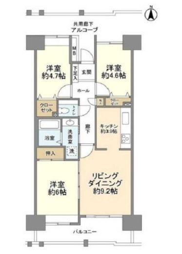 西国分寺ゆかり弐番街 7階 間取り図