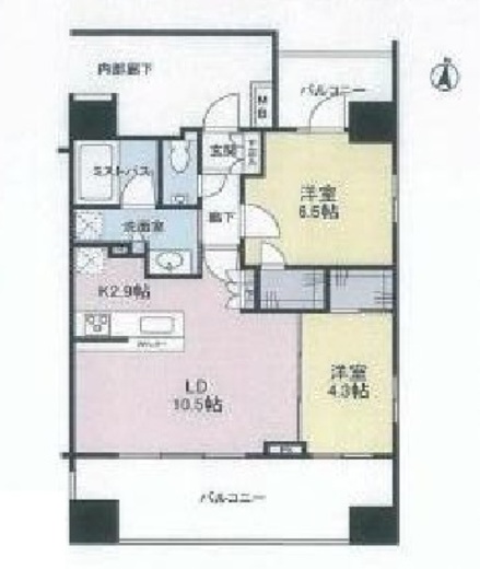 ブランズ南麻布 3階 間取り図