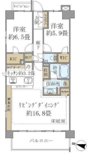 サンリヤン小岩レジデンス 6階 間取り図