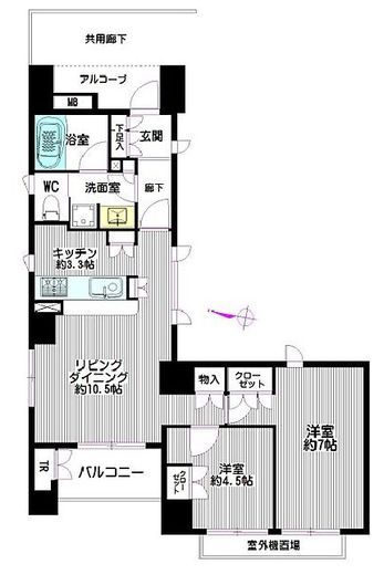 D'グラフォート西台 9階 間取り図