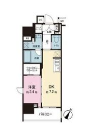 イニシア新宿早稲田 8階 間取り図