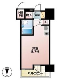 ルネ御苑プラザ 6階 間取り図