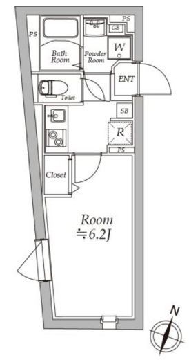 アトリオフラッツ板橋本町 304 間取り図